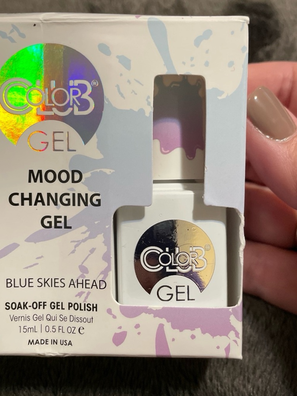 Color3 Gel Mood Changing Gel Polish - Blue Skies Ahead (Blue/Purple)